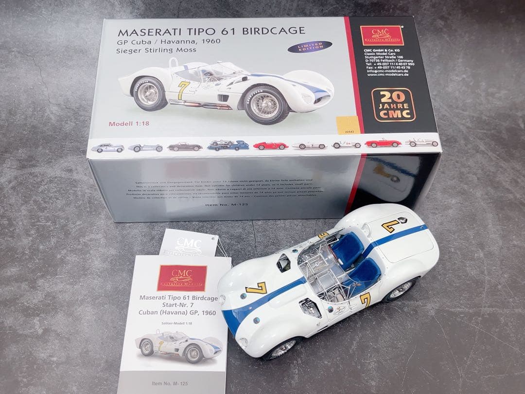 1500台限定 CMC 1/18 マセラティ ティーポ 61 バードケージ