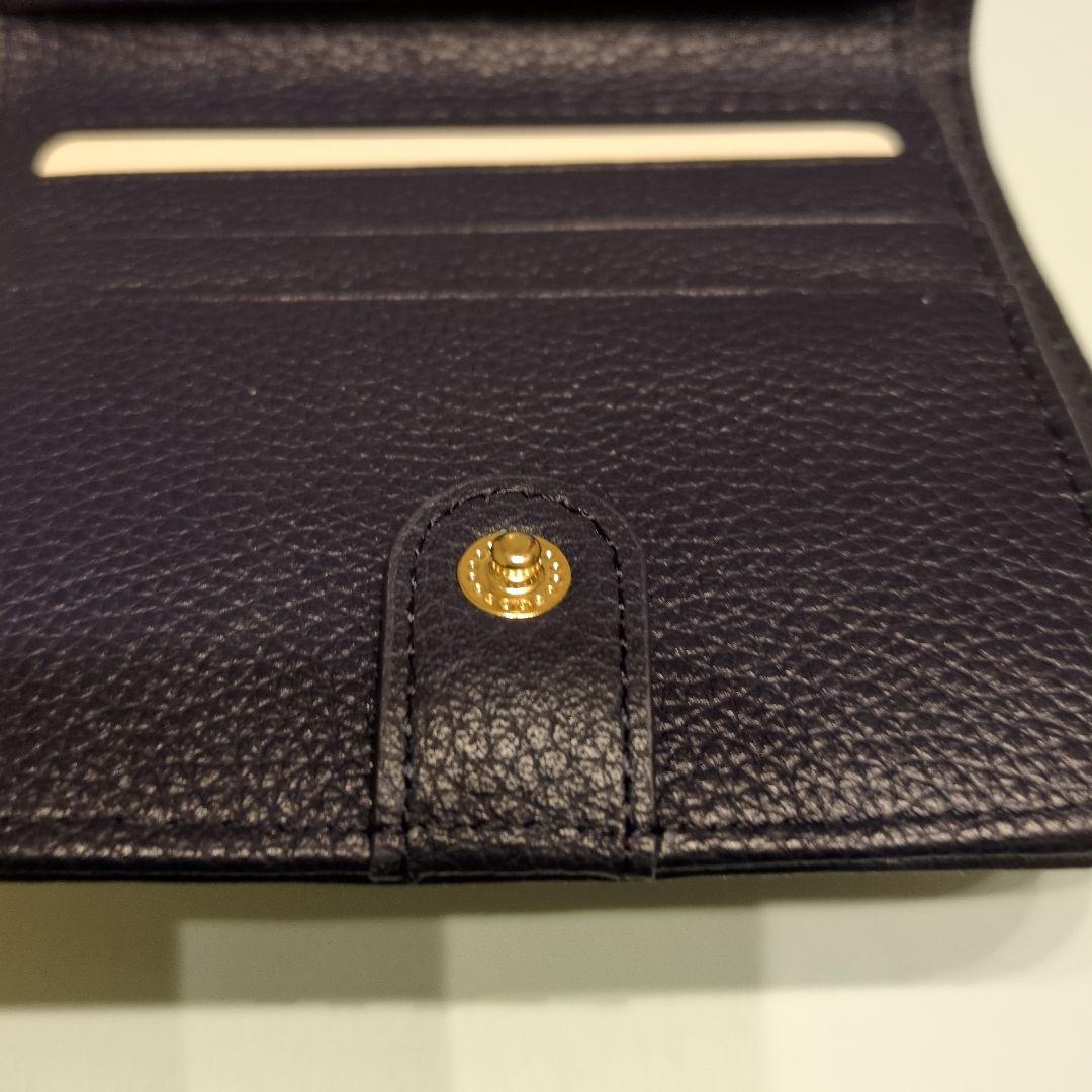 新品横浜キタムラk2二つ折り財布 ネイビー