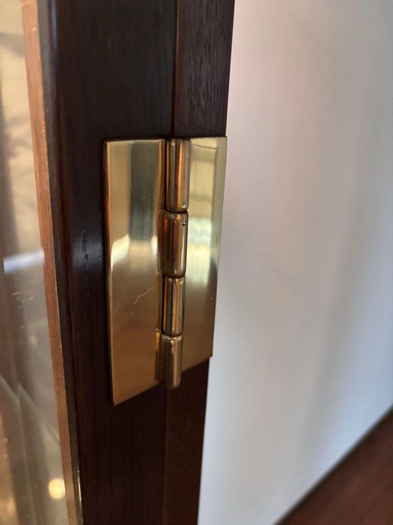 bluejack ガラスケース LEDライト付き ダークブラウン 4段