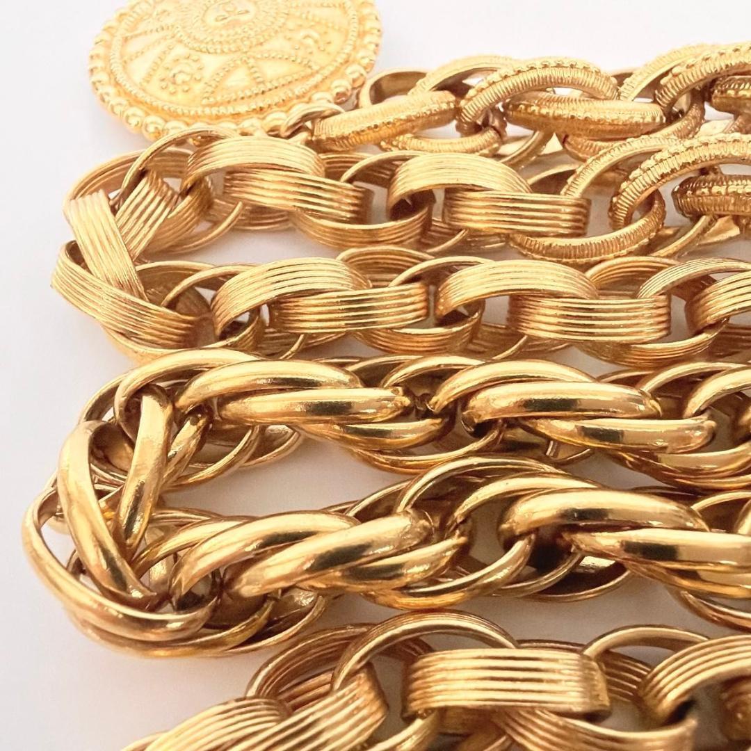 シャネル チェーンベルト ココマーク アラベスク メダルモチーフ GP ゴールド