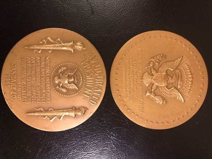 USA ニクソン大統領 ケネディ大統領 就任記念ブロンズメダル
