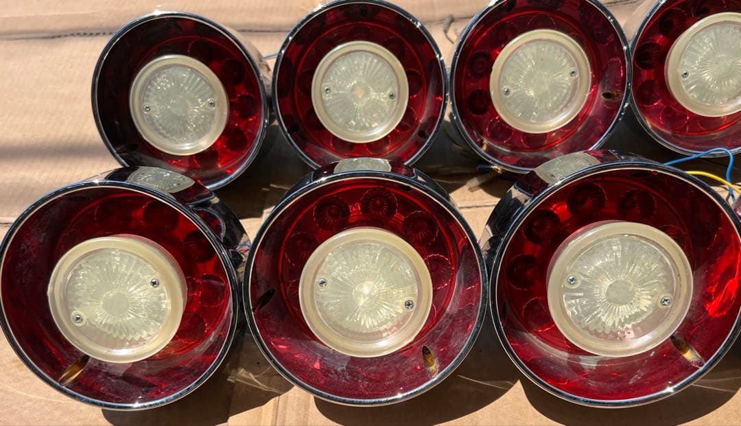 12v 24v LED丸型 トラックテール10連　小型丸型テール　セット　クリア