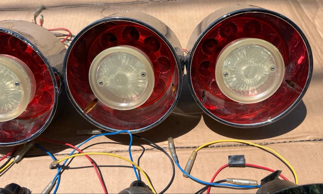 12v 24v LED丸型 トラックテール10連　小型丸型テール　セット　クリア