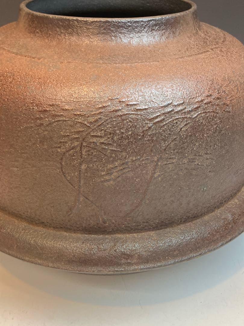 人間国宝 高橋敬典 作 真形羽釜 浜松地紋 共箱 茶道具