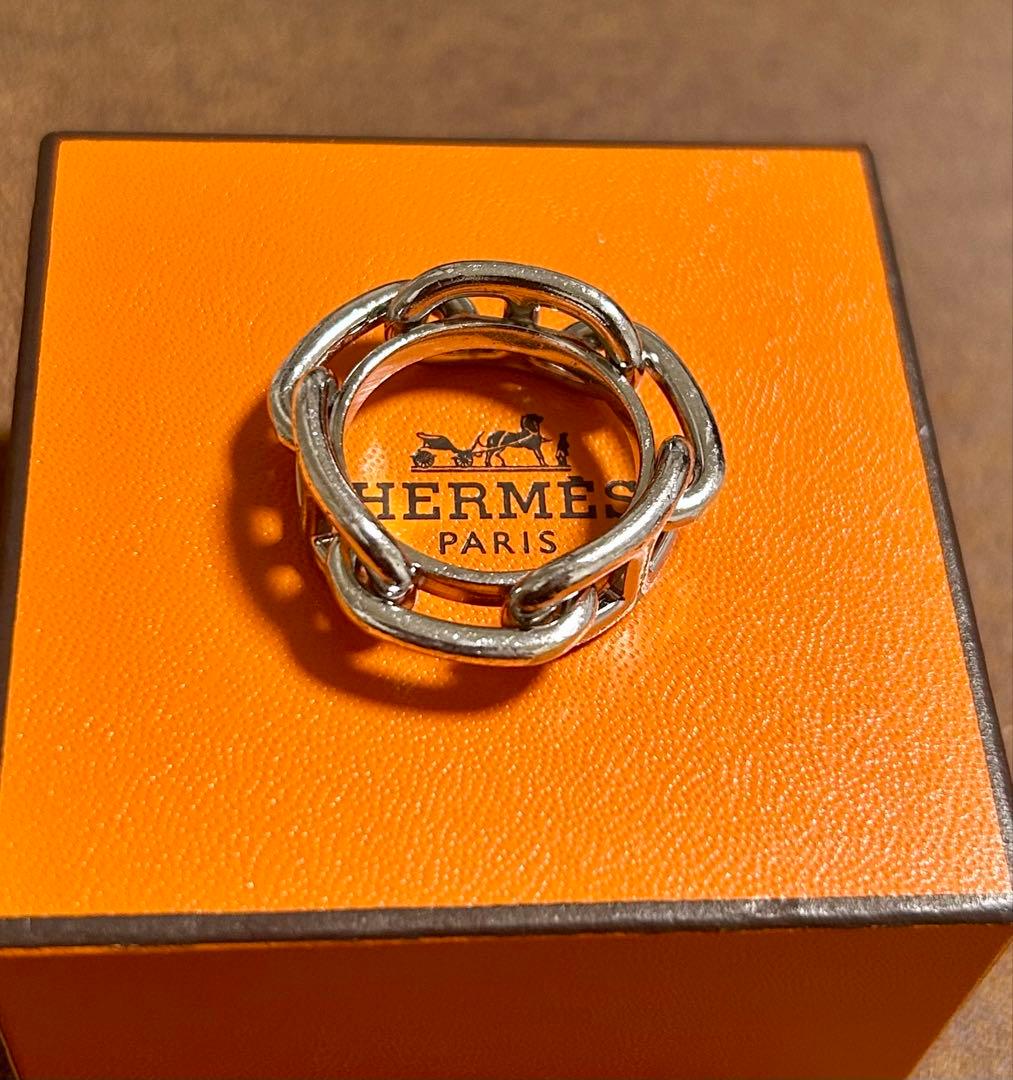 朝*様 【HERMES エルメス】スカーフリング90 レガート 箱無し シェーヌ