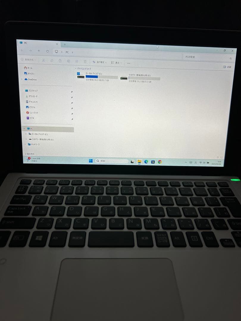 Windowsノート本体 VAIO SSD128GB i3-6100U Windows11 pro