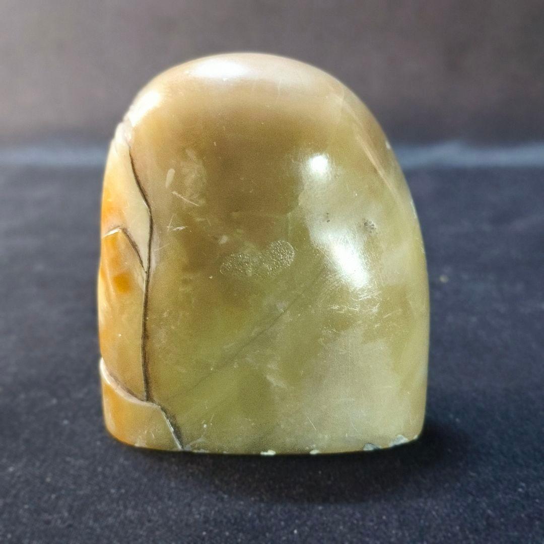 印鑑石 天然玉 山水風景図 手彫り 時代物 未使用美品 蒐集家放出 書道具 骨董