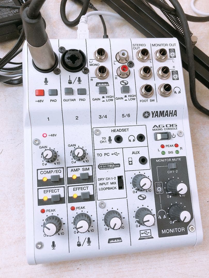 j*e様 YAMAHA AG06 ミキシングコンソール MIXING CONSO
