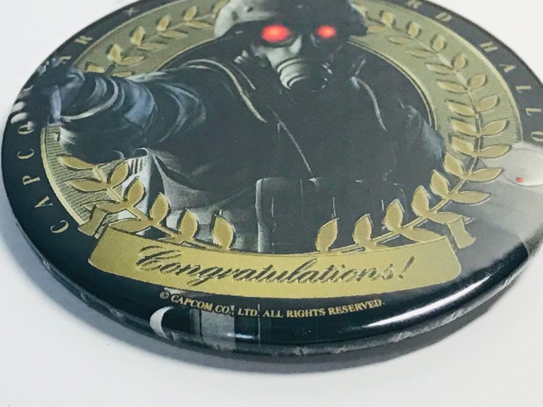 バイオハザード　ハンク　缶バッジ　カプコン　ハロウィン