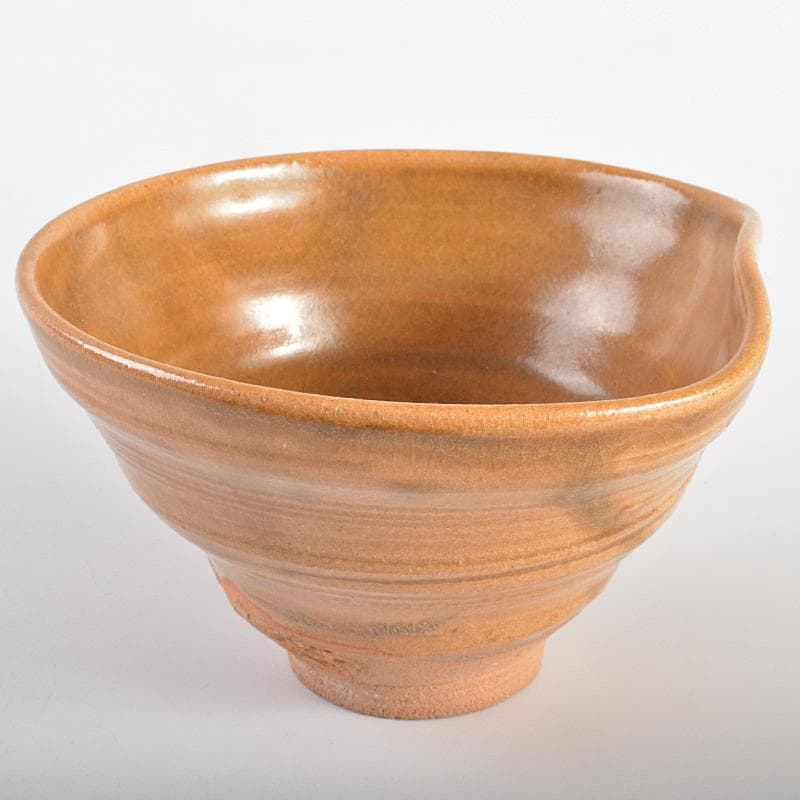 茶道具　益子焼　加守田章二作　茶碗　仕覆付　共布共箱　M　R7054