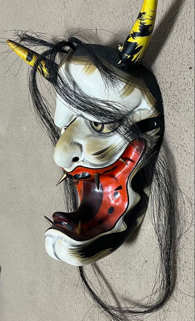 石見神楽面 、般若約35cm 日下義明之作