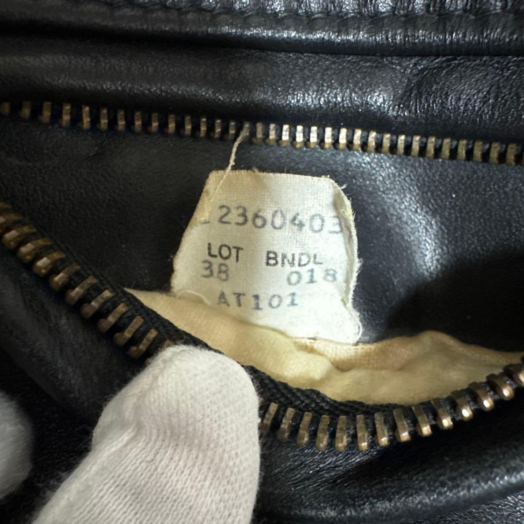 美品✨schott ヴィンテージ シングルライダース 牛革　38 黒 ライナー