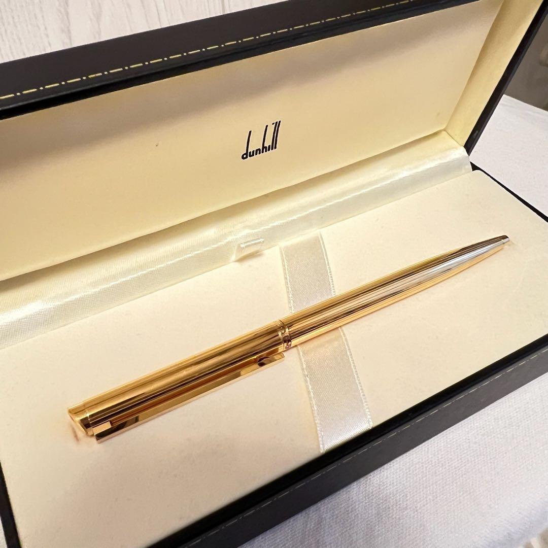 ALFRED DUNHILL ゴールドボールペン　専用ケース付き　カード付き