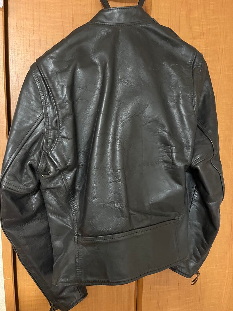 AERO LEATHER CO. 本革シングルライダースジャケット 34