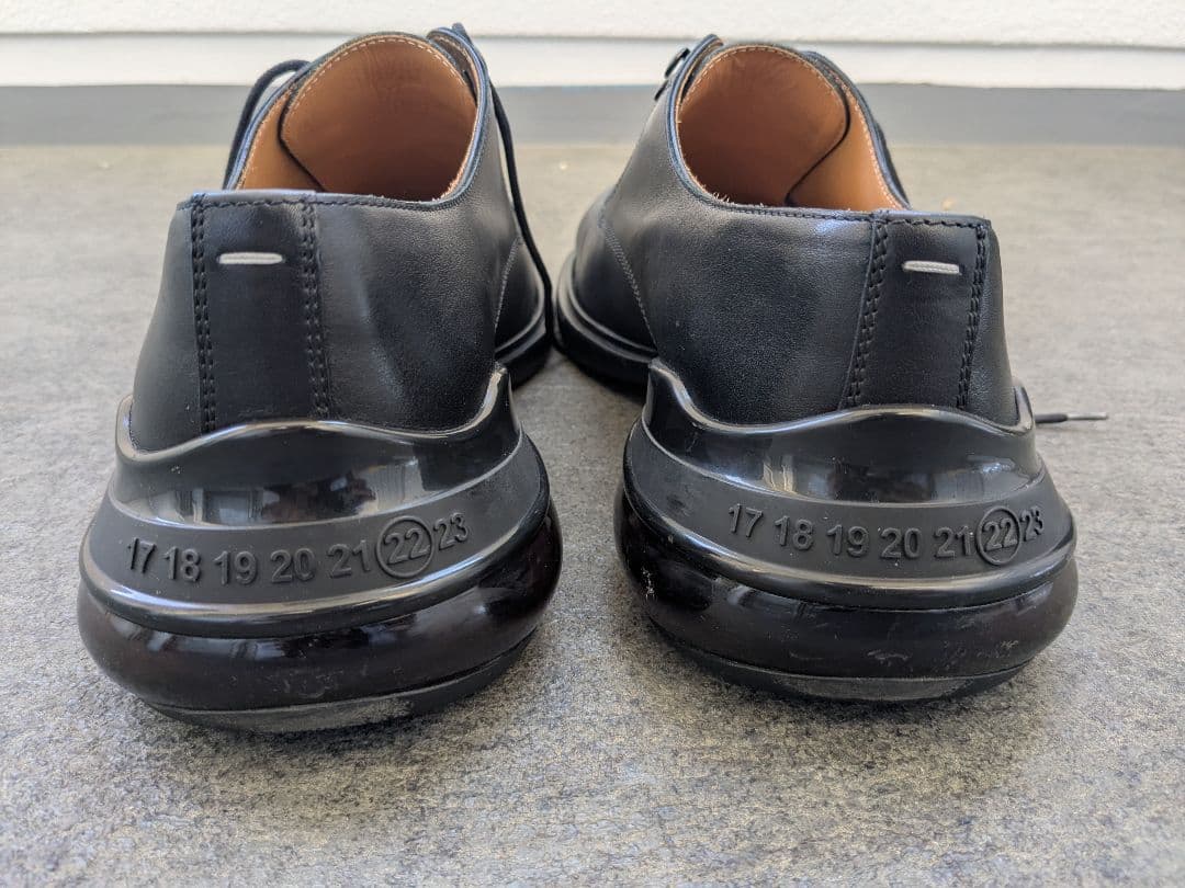 メゾンマルジェラ レザーシューズ ブラック 44