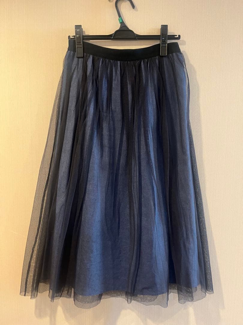 MARGARET HOWELL ネイビー フレアスカート M