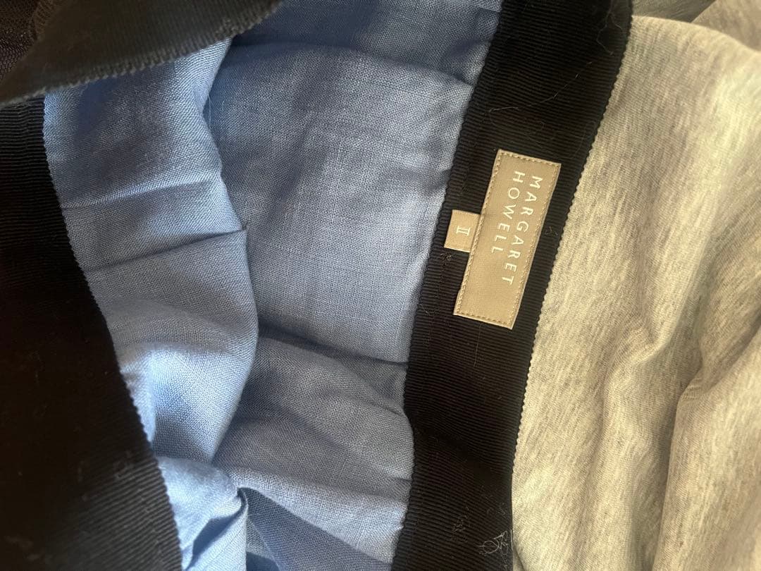 MARGARET HOWELL ネイビー フレアスカート M