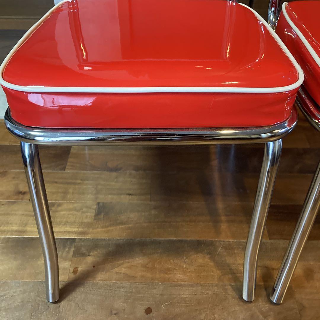 美品✨️ ②アメリカンダイナー ヴィンテージ調 チェア ２脚セット 送料無料