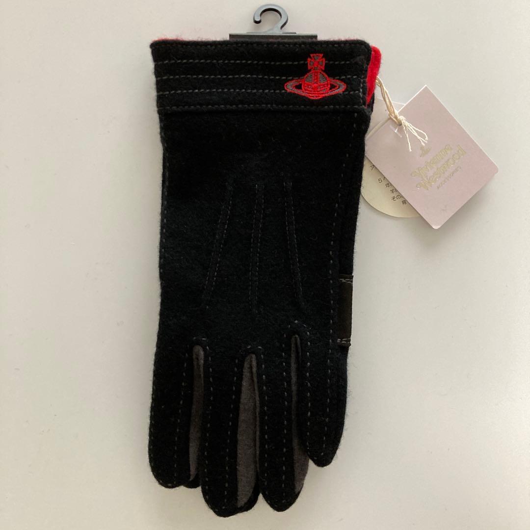 ヴィヴィアンウエストウッド　メンズ手袋　ブラック★新品未使用