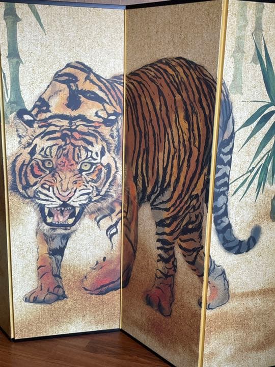 干支　虎の図屏風　2022年干支屏風