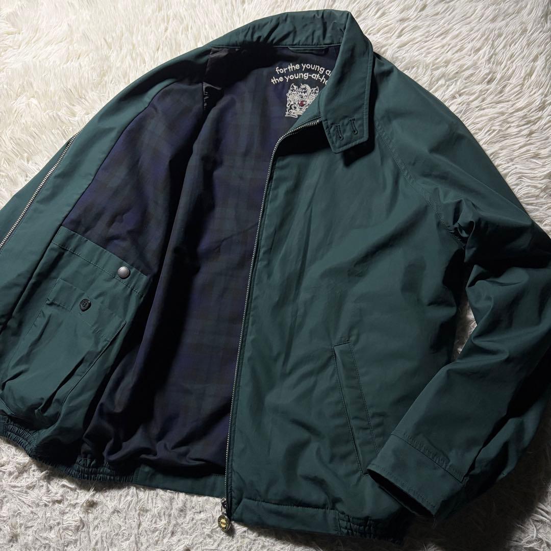 Y*H様 美品■VAN JACKET スウィングトップ　アーチロゴ　刺繍　グリー