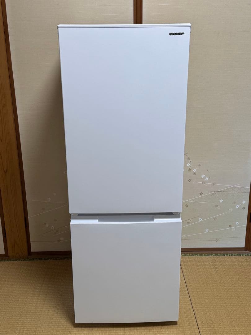 【美品】SHARP 冷蔵庫 2ドア SJ-D18J-W