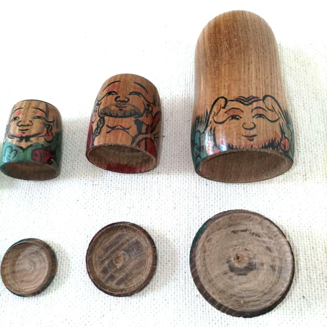 伝統こけし　朝倉光洋作「七福神入れ子」