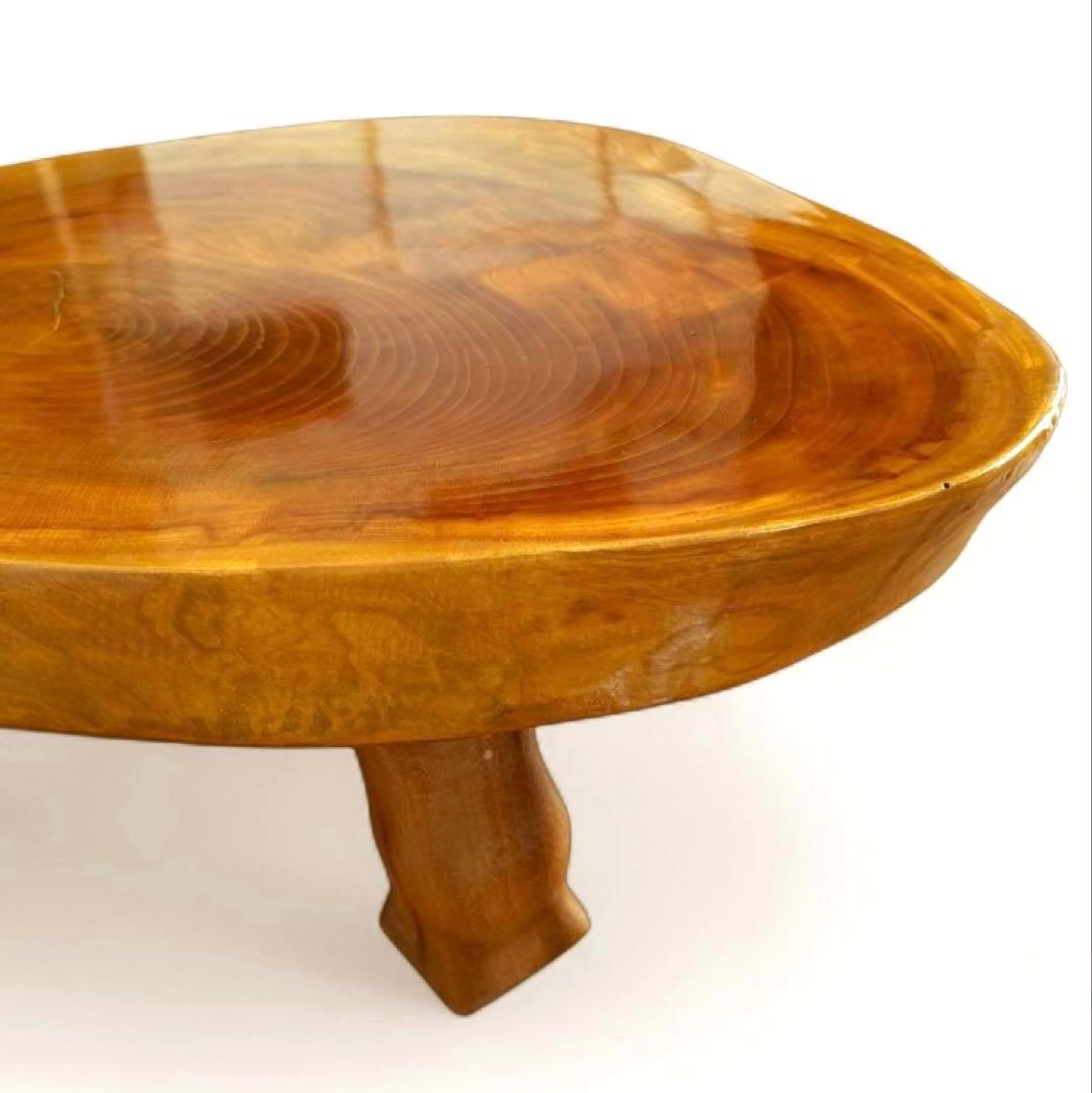 希少✨ 天然木 一枚板 座卓 ローテーブル 昭和レトロ 切株