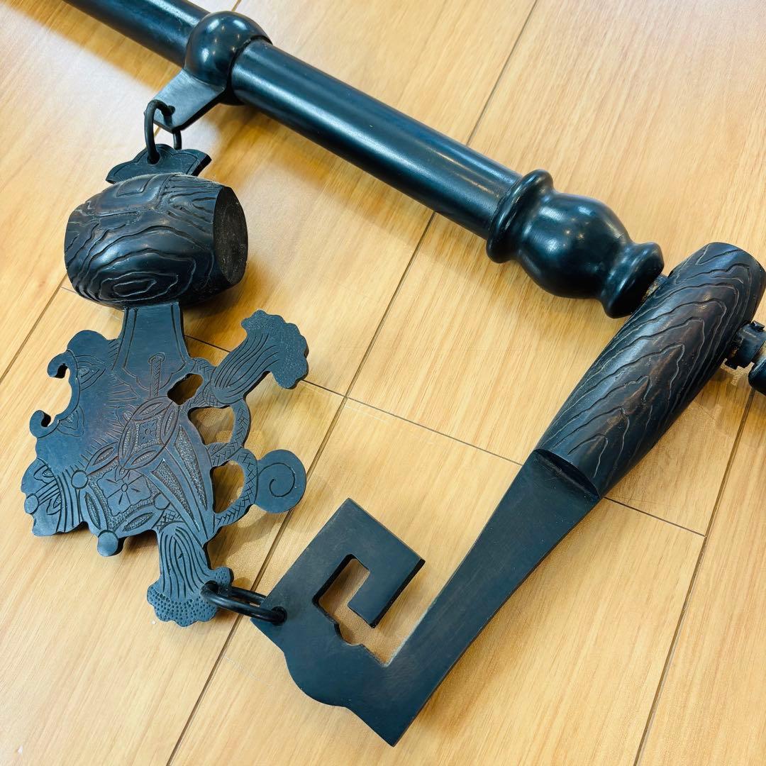 囲炉裏　自在鉤　打ち出の小槌　福壽　アンティーク　時代物　古民家　古民具　古道具