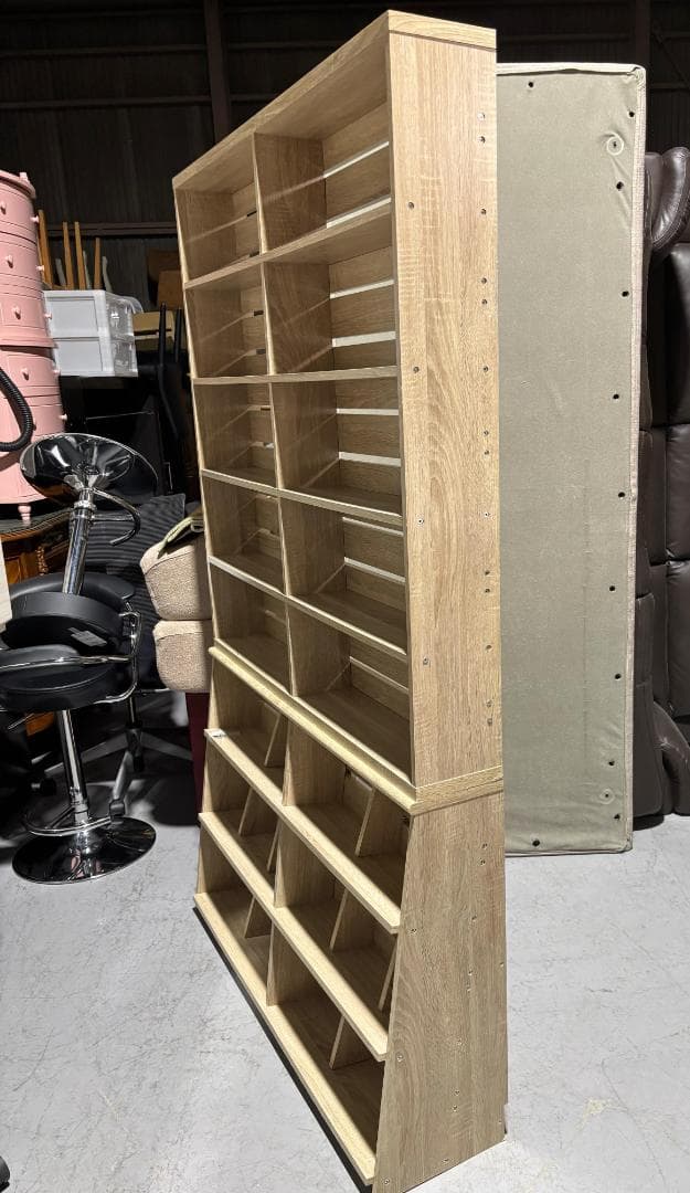 いちご＊即購入OK LOWYA ロウヤ 本棚大容量 スリム おしゃれ 木製