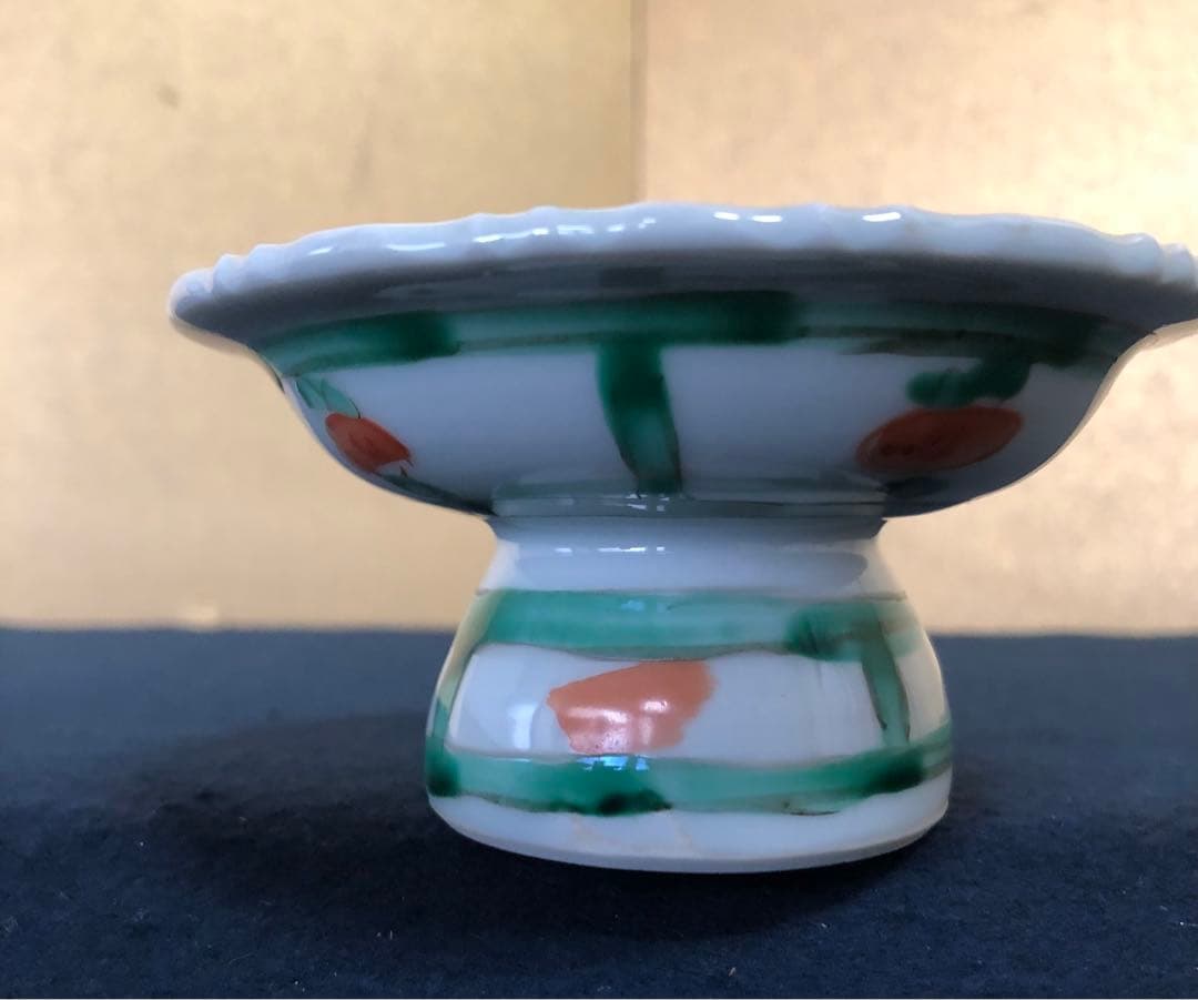 割引‼️《レ》九谷焼 須田 菁華 安南 色絵 台皿5客　1f