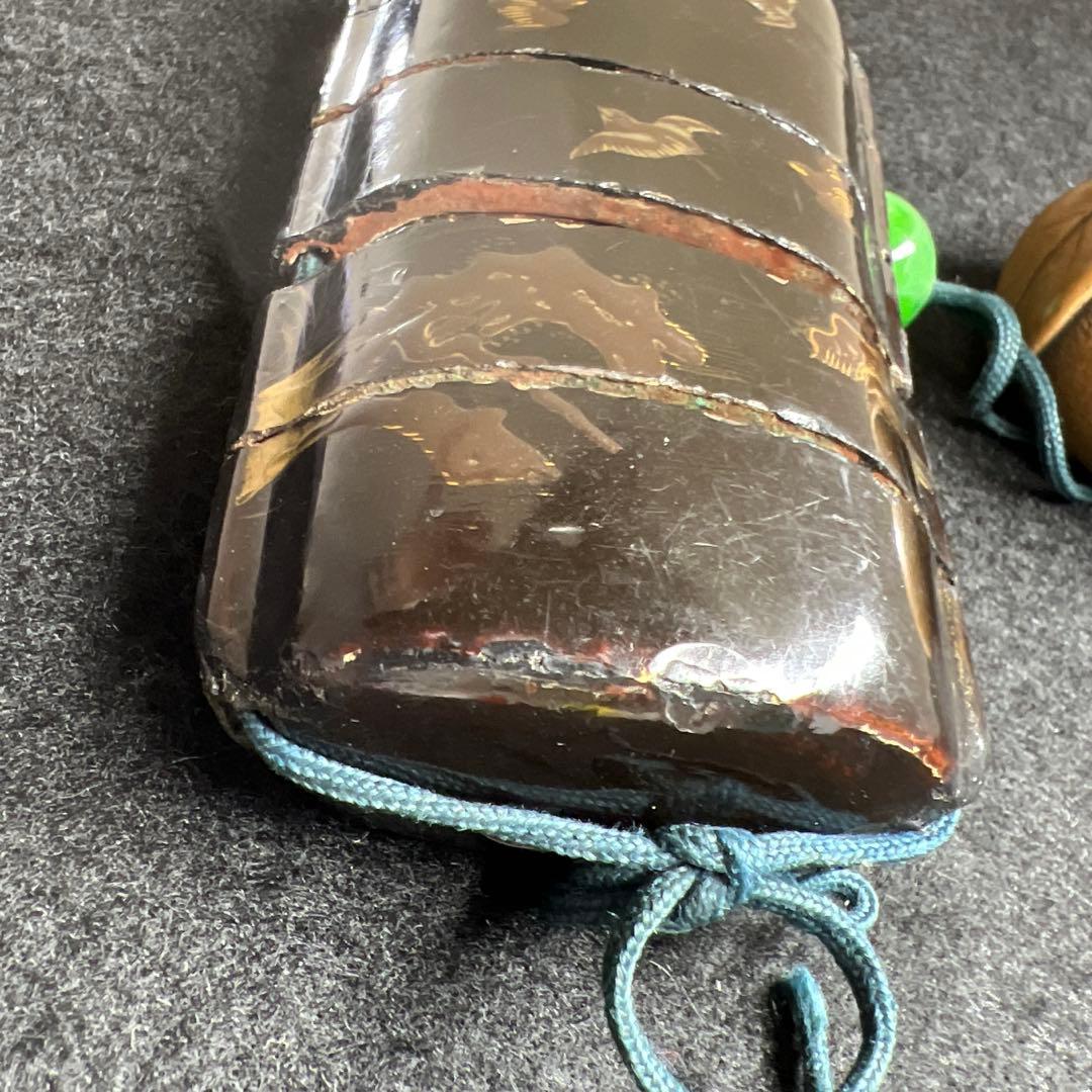 時代　印籠、木彫柿根付　82g 東Y7-1205☆2Fタサチ