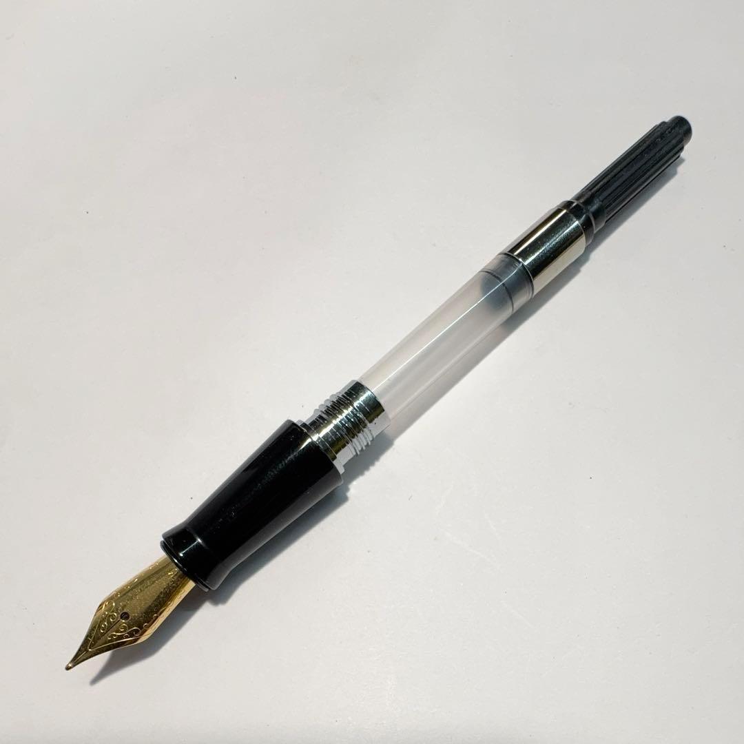 【稀少品】■天然素材 水牛角軸 万年筆 F 細字 Jowoペン先 新品■