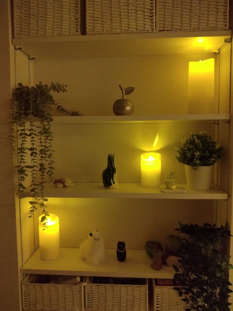 LEDキャンドル タイマー機能付 リモコン付 ルミナラピラー LUMINARA