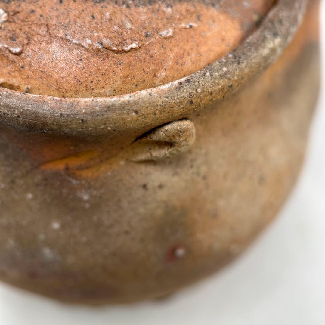 D佐藤苔助 備前焼宝瓶 霊芝手捻り人気作者 急須 共箱 共布 茶注 煎茶 茶道具