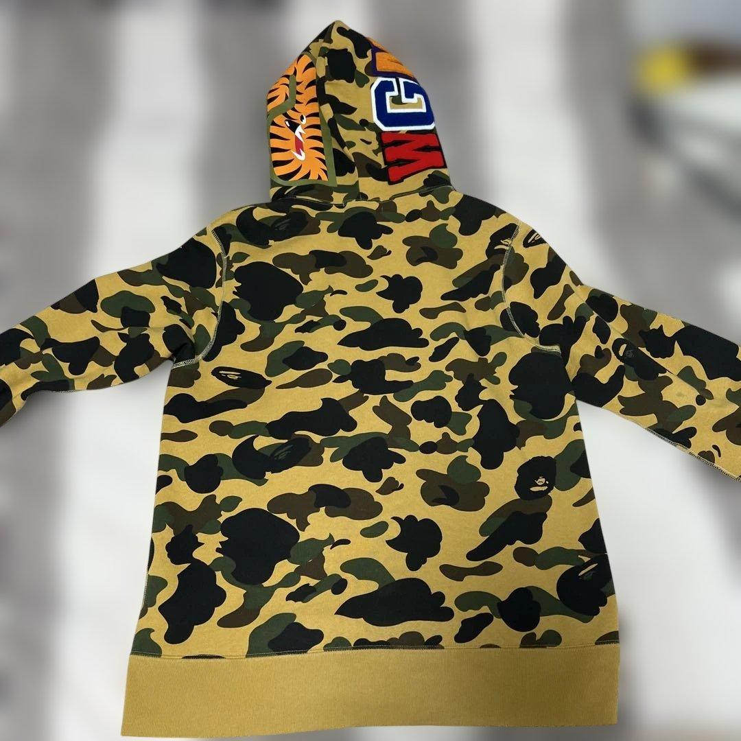 BAPE カモフラージュ シャークフードパーカー Mサイズ