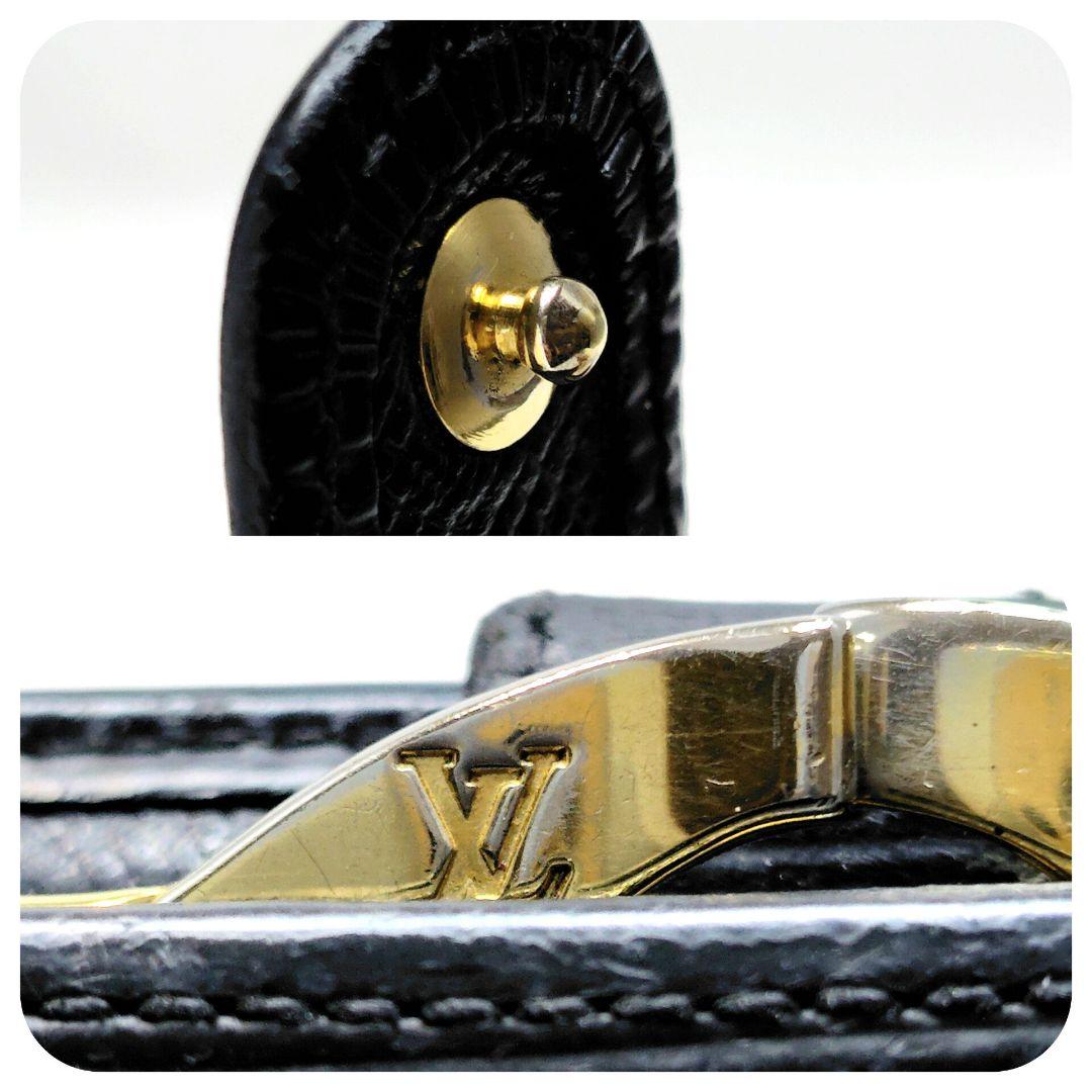 【美品】ルイヴィトン エピ ポルトモネ ヴィエノワ がま口財布 ブラック