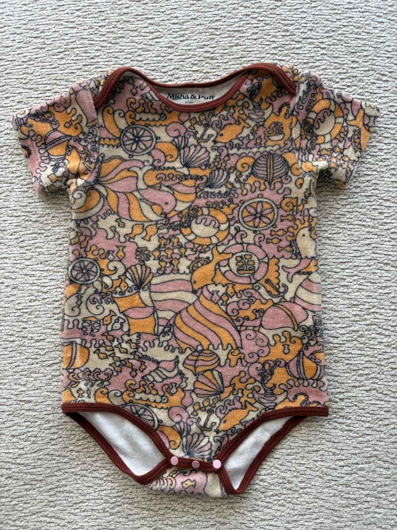トップス Baby Short Sleeve Lap Onesie(70)