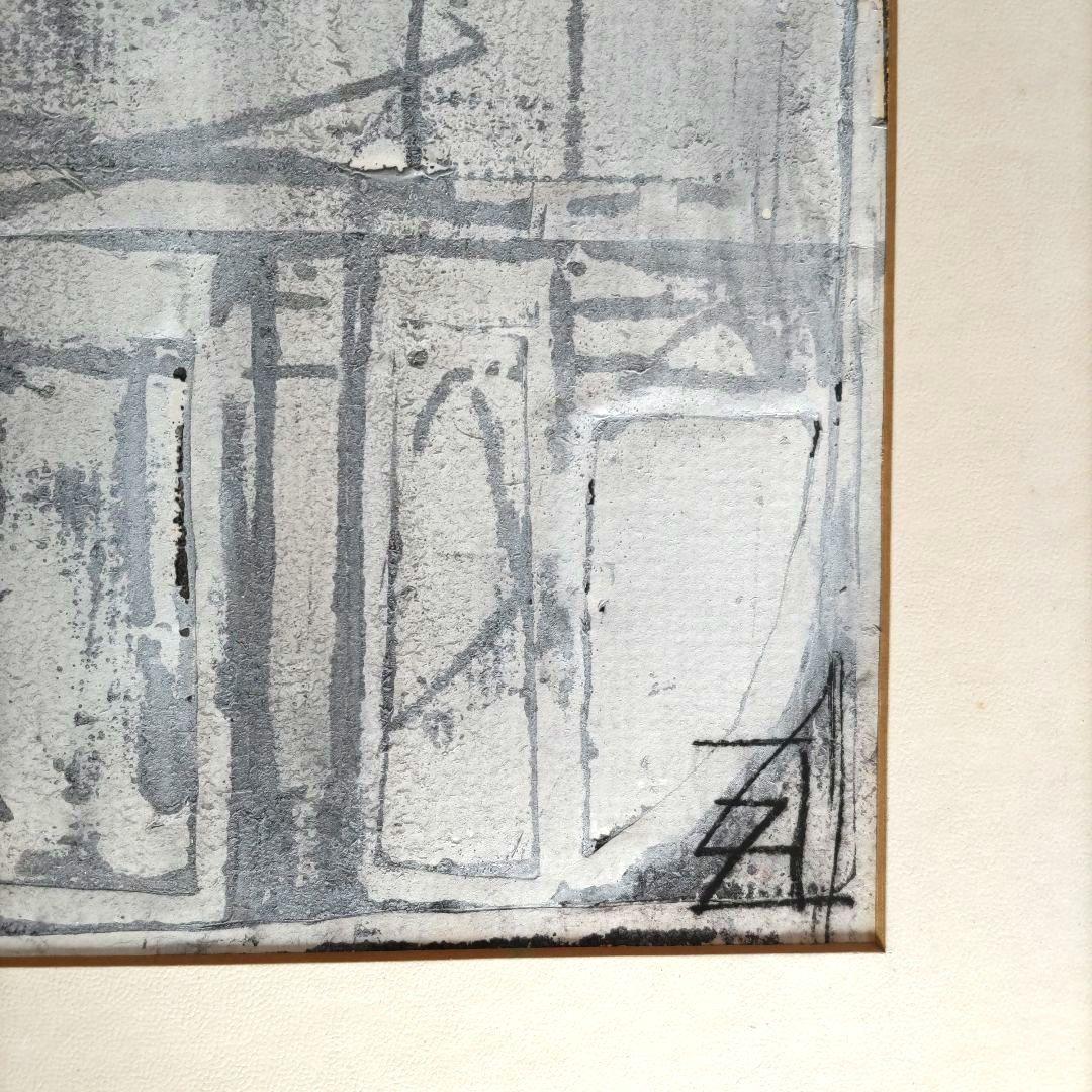 須田剋太　原画 抽象画 グァッシュ　不透明水彩画