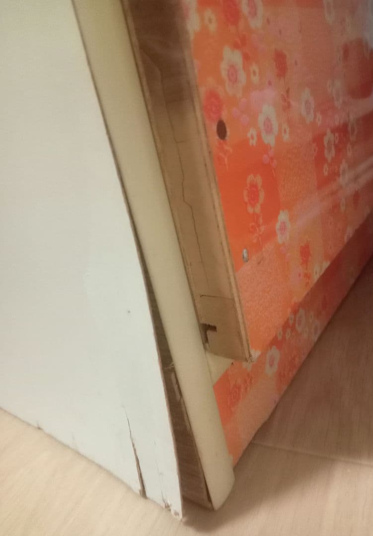 昭和レトロ　レトロ　チェスト　引出し　タンス　花柄　オレンジ