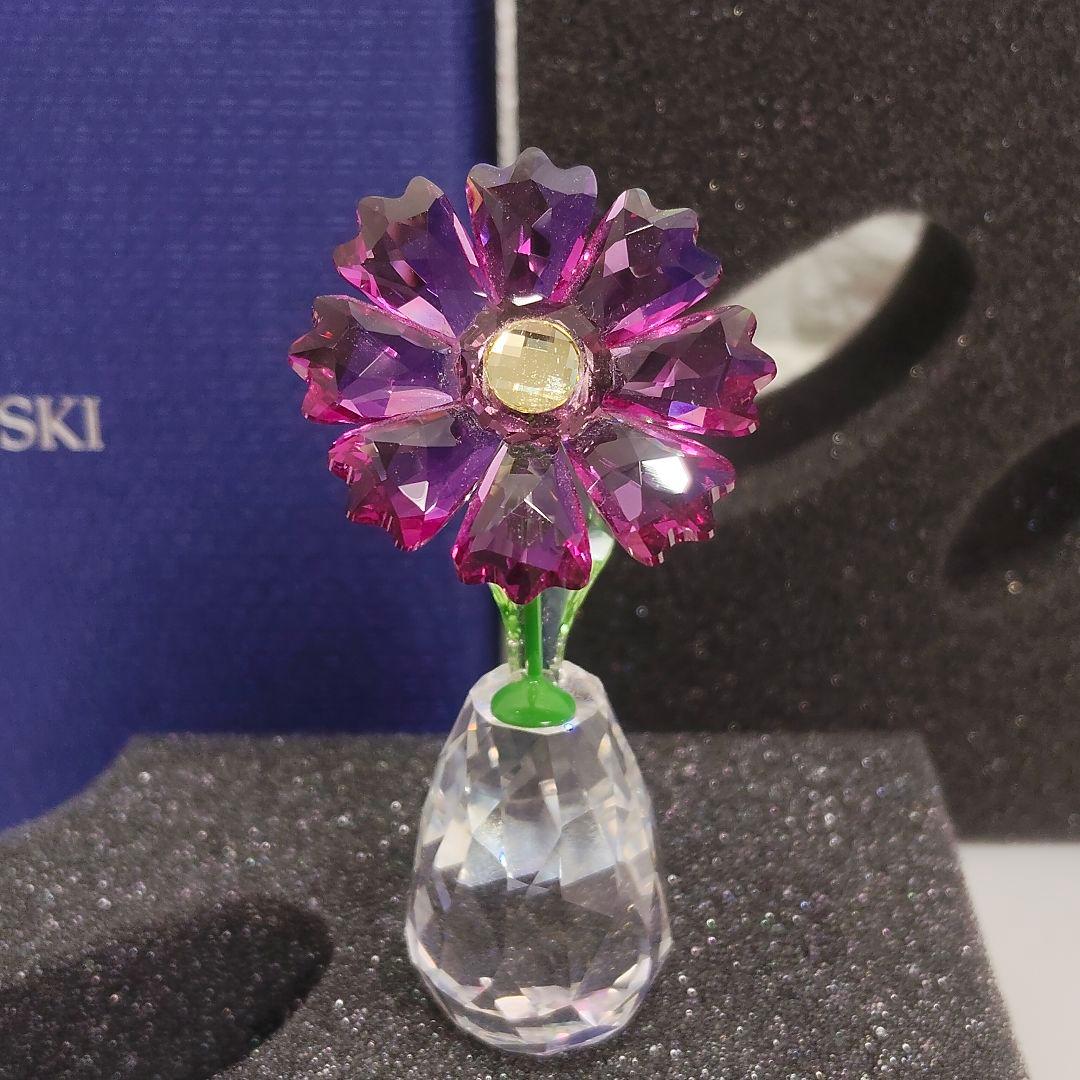 【美品】スワロフスキー 置物 フラワードリーム ガーベラ クリスタル 箱付 花