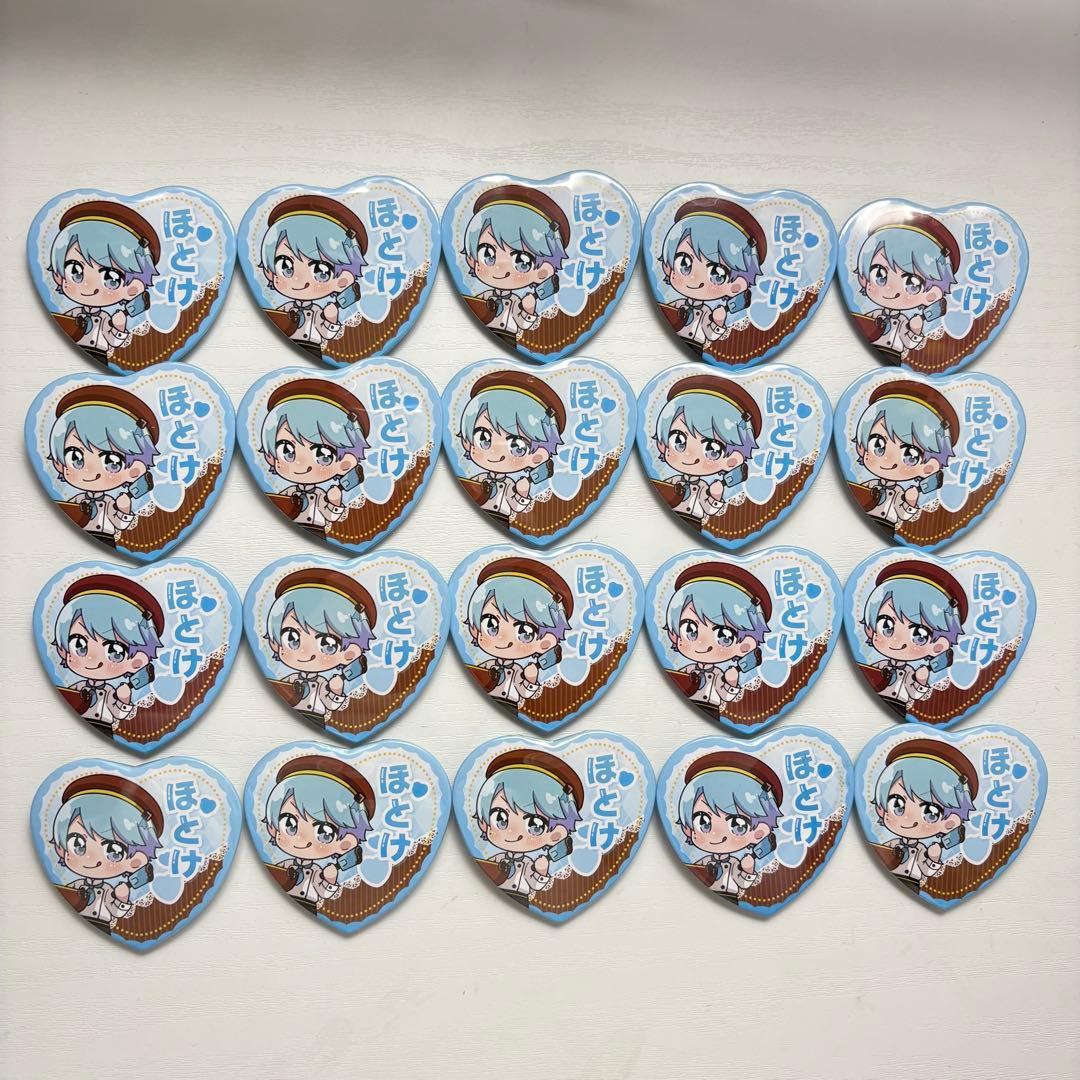 いれいす　ほとけ　ハート型缶バッジ