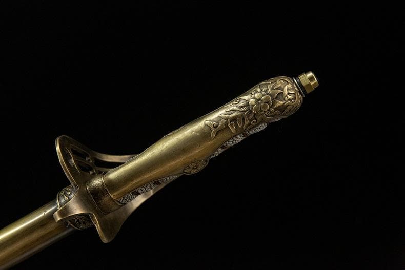 一体純銅模様鋼 日本刀 模造刀 居合刀 武士道 武蔵 鑑賞用 手鍛造打