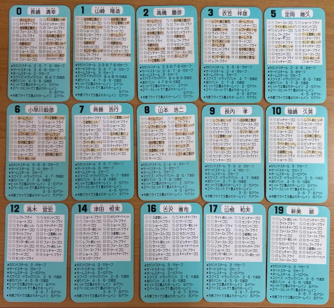【希少】タカラプロ野球カードゲーム 広島東洋カープ 昭和57-62年分セット