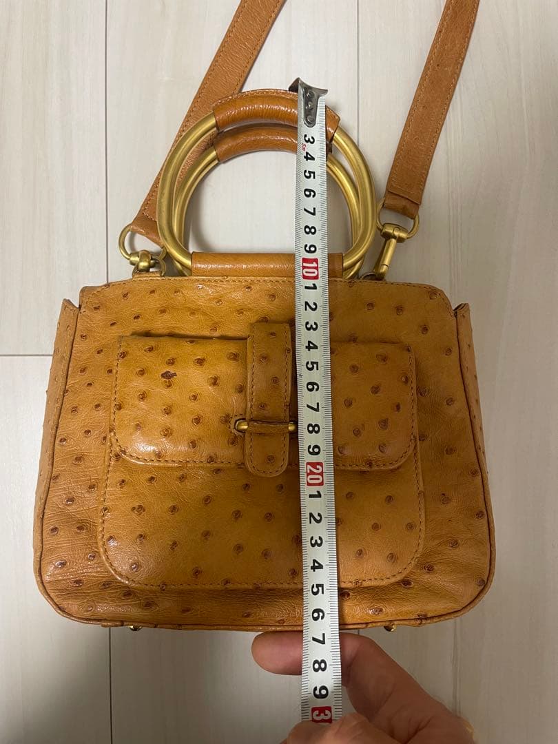 GUCCIオーストリッチレザー ショルダーバッグ ハンドバッグ