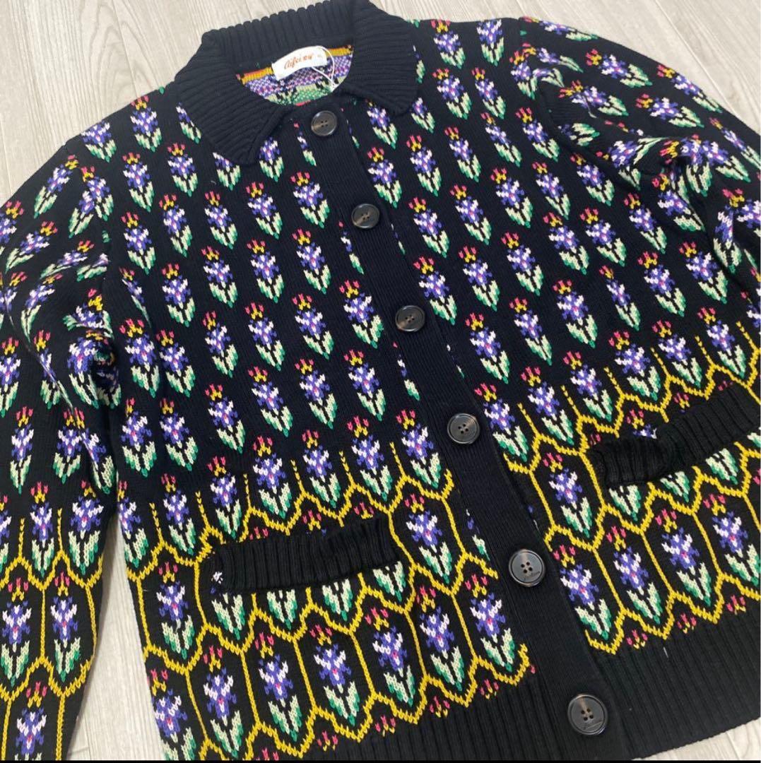 ジヨン GD G-DRAGON ジードラゴン 花柄ジャカードニットカーディガン