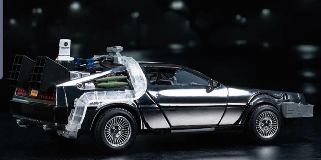 バック・トゥ・ザ・フューチャー40周年記念シルバーメッキ仕様　デロリアン