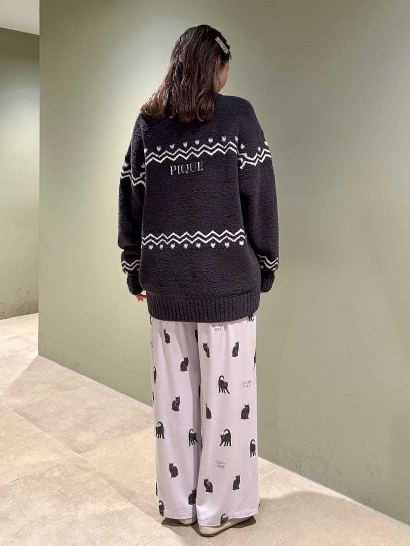 ジェラートピケ ジェラピケ CATジャガードプルオーバー 新品 猫