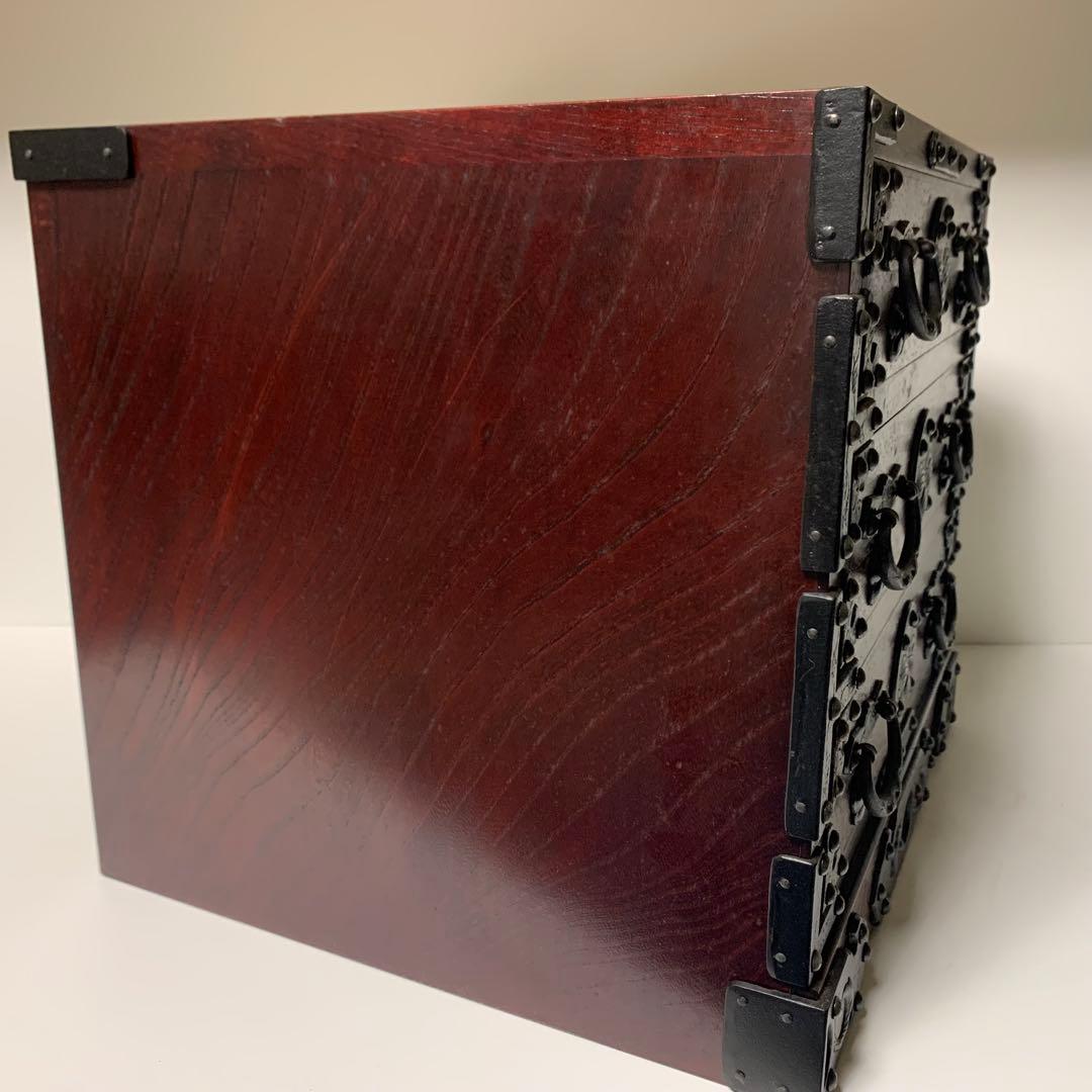 岩谷堂箪笥 三段整理箱 桜木家具製 小引き出し 収納 漆 南部鉄器 伝統工芸品