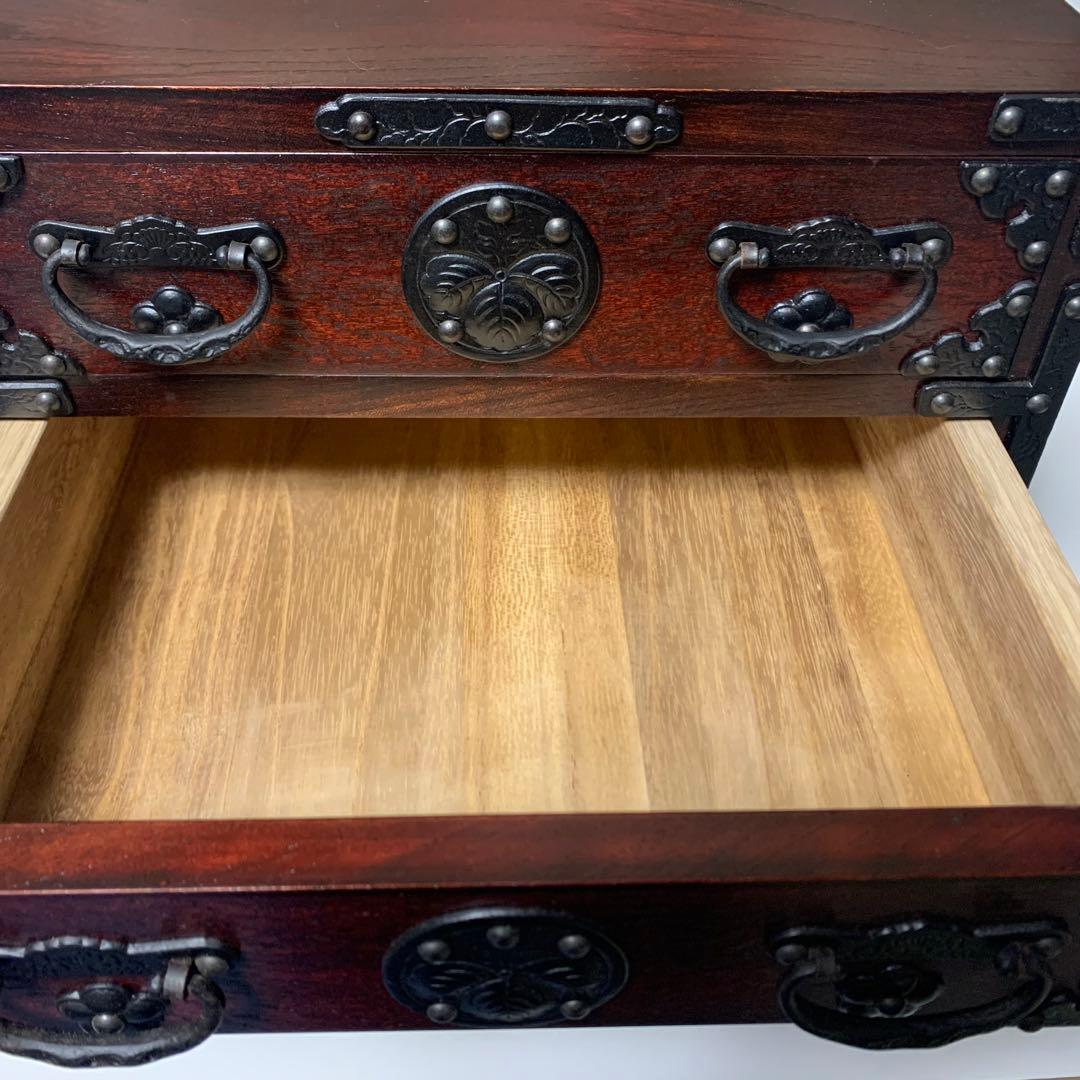 岩谷堂箪笥 三段整理箱 桜木家具製 小引き出し 収納 漆 南部鉄器 伝統工芸品